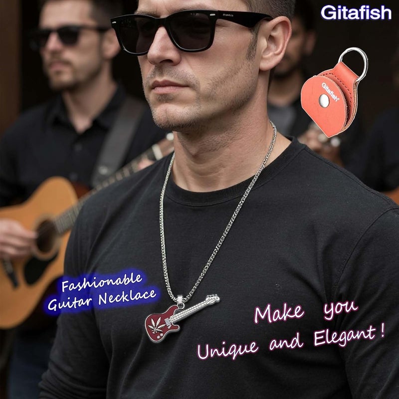 Gitafish Bass Headphone Amp,Bluetooth Amp Earphone,Gitar Headphones, Bluetooth Headphone Amps,Guitar Necklace, Portable Bass Amplifier, Multiple Effects Amps: Chorus,Metal,WAH - Image 3